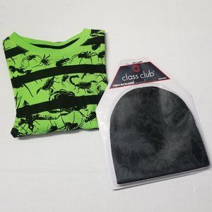 🌸CLASS CLUB Long Sleeves Shirt with Beanie‎ NWOT